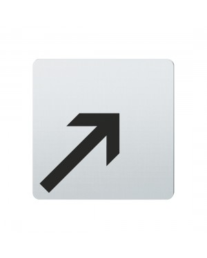 FSB Hinweiszeichen Pfeil n.rechts oben Lasergraviert Edelstahl fein matt (0 36 4059 00008 6204)