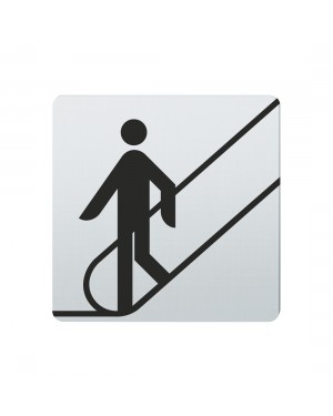 FSB Hinweiszeichen Rolltreppe nach unten Lasergraviert Edelstahl fein matt (0 36 4059 00015 6204)