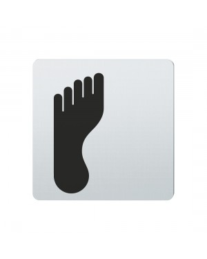 FSB Hinweiszeichen Barfussgang Lasergraviert Edelstahl fein matt (0 36 4059 00042 6204)