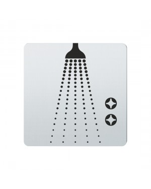FSB Hinweiszeichen Dusche Lasergraviert Edelstahl fein matt (0 36 4059 00106 6204)