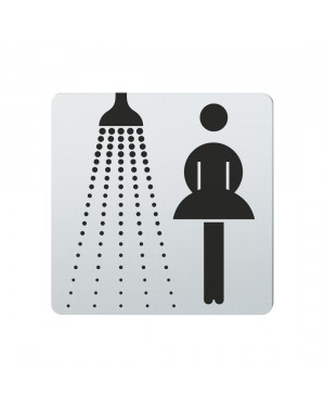FSB Hinweiszeichen Dusche Damen Lasergraviert Edelstahl fein matt (0 36 4059 00107 6204)