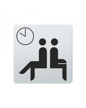 FSB Hinweiszeichen Warteraum Lasergraviert Edelstahl fein matt (0 36 4059 00121 6204)