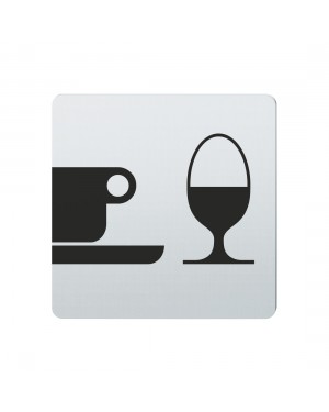 FSB Hinweiszeichen Fruehstueck Lasergraviert Edelstahl fein matt (0 36 4059 00311 6204)