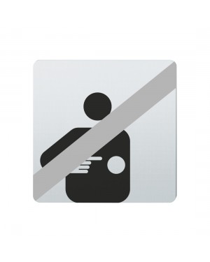 FSB Hinweiszeichen Kein Durchgang mit Herzschrittmacher Lasergraviert Edelstahl fein matt (0 36 4059 00420 6204)