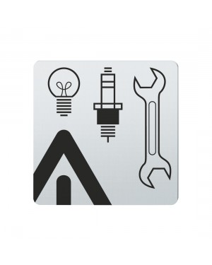 FSB Hinweiszeichen Autozubehoer Lasergraviert Edelstahl fein matt (0 36 4059 00788 6204)