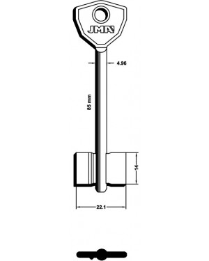 Doppelbartschlüssel 85 mm - 14 mm - BODA- BOD-1G